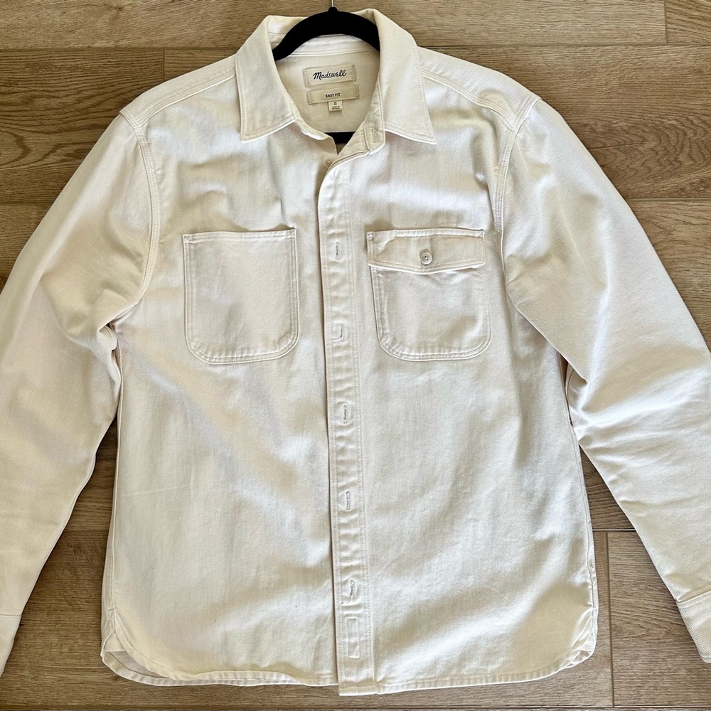 Madewell Men’s natural chore jacket size small (but fits like a medium)